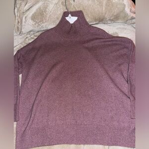 Eileen Fisher Cashmere Mauve Turtleneck Sweater